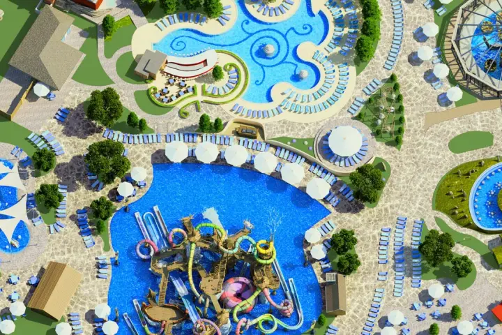 Ein luxuriöser Wasserpark mit Rutschen, Pools und Liegestühlen. Die "Rulantica Erfahrungen" sind hier garantiert, mit viel Spaß für die ganze Familie.