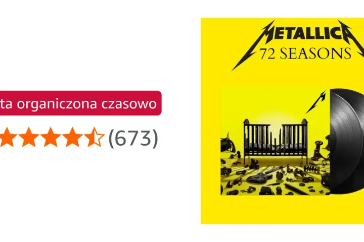 Okładka nowej płyty Metalliki "72 Seasons" z dwoma czarnymi winylami.