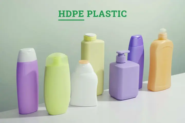 A collection of colorful bottles, made from high density polypropylene, stand ready for your favorite lotions and soaps.