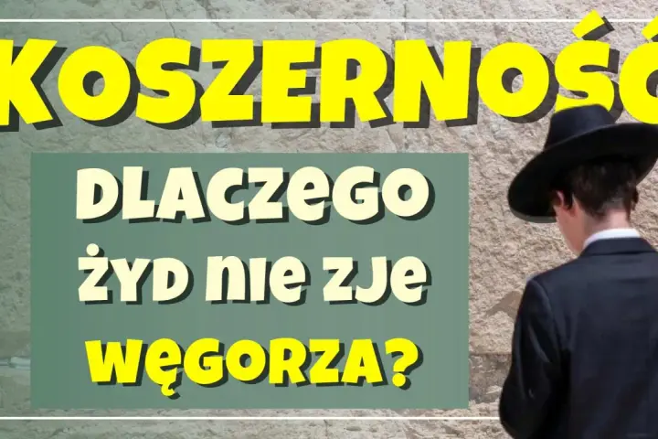 Koszerne wino koszerne co to znaczy? Dlaczego Żyd nie zje węgorza? Mężczyzna w czarnym kapeluszu na tle kamiennej ściany.