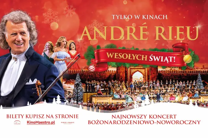 André Rieu w Polsce! Koncert bożonarodzeniowo-noworoczny z orkiestrą i chórem. Bilety na KinoMaestro.pl.
