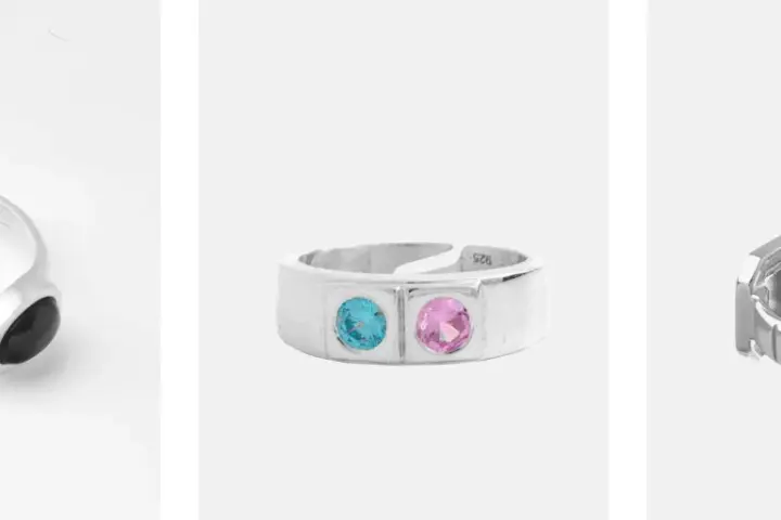 Anelli in argento 925 con pietre colorate. Impara a capire se è argento osservando i marchi.