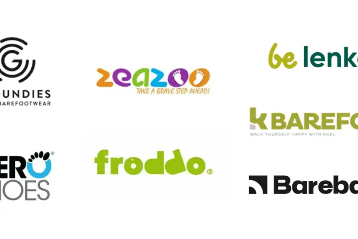 Loga marek butów: Groundies, Zeazoo, Be Lenka, Xero Shoes, Froddo, K Barefoot, Barebarics.