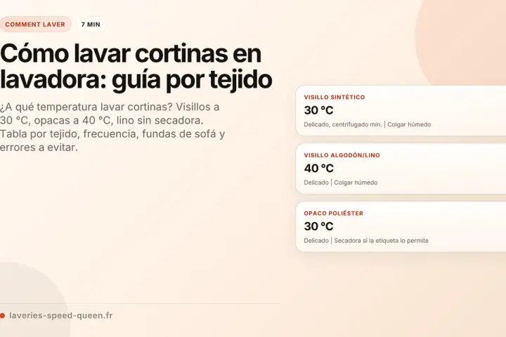 Guía para saber cómo lavar los estores en la lavadora: temperaturas y tejidos.