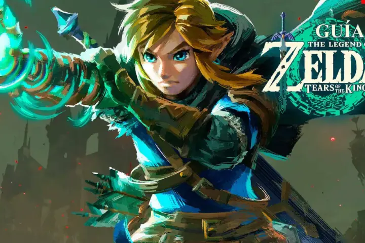 Link, con su arco brillante, listo para la aventura. Guía Zelda Tears of the Kingdom.