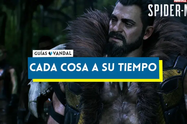 Kraven el Cazador, con su pelaje y armadura, listo para la acción en Spider-Man 2. ¡Conoce los trofeos Spiderman 2!