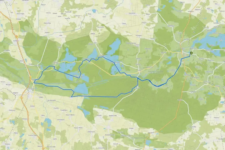 Trasy rowerowe w Dolinie Baryczy. Mapa pokazuje malownicze szlaki wiodące przez tereny wodne i leśne, idealne na aktywny wypoczynek.