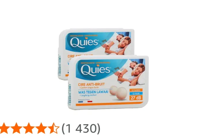 Deux boîtes de boules quies en cire anti-bruit, pour un sommeil paisible sans danger de dérangement sonore.