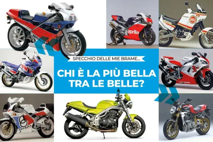 Una carrellata di moto iconiche, sportive e da avventura, tra cui Honda, Aprilia, Cagiva, Yamaha, Gilera. Quale tra queste moto più belle del mondo sceglieresti?