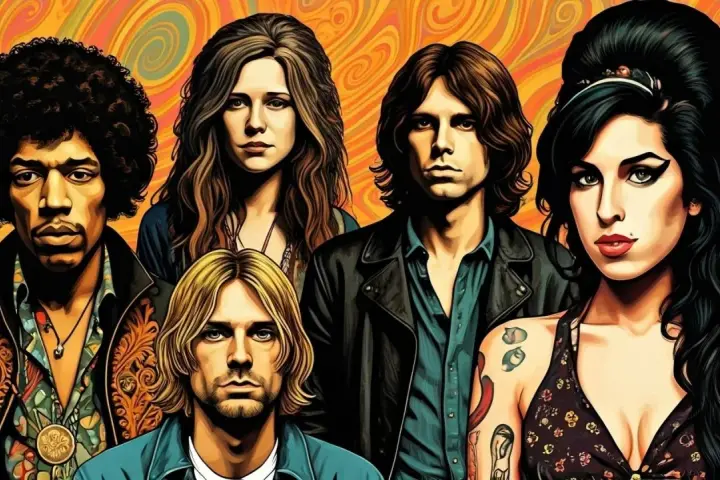 Ikony muzyki, które zmarły w wieku 27 lat, tworzą legendarny klub 27. Jimi Hendrix, Janis Joplin, Jim Morrison, Kurt Cobain i Amy Winehouse.