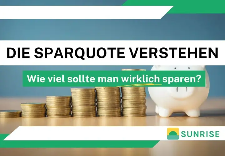 Stapel Münzen und Sparschwein illustrieren die Frage: "Wie viel sollte man wirklich sparen?". Eine Sparquote von 40 Prozent ist ein ambitioniertes Ziel.