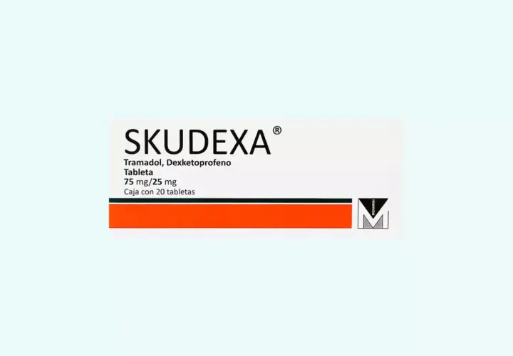 Skudexa na ból: lek z tramadolem i deksketoprofenem w tabletkach. Opakowanie zawiera 20 tabletek.