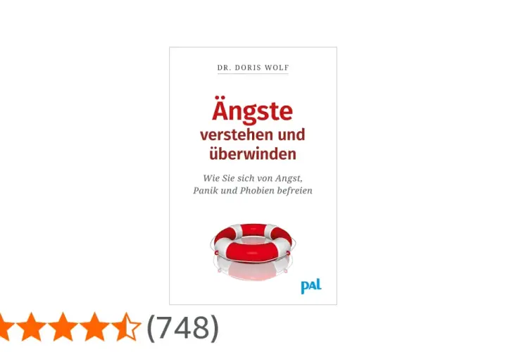 Buchcover: "Ängste verstehen und überwinden" von Dr. Doris Wolf. Ein Rettungsring symbolisiert Hilfe bei Angst vorm Autofahren und anderen Phobien.