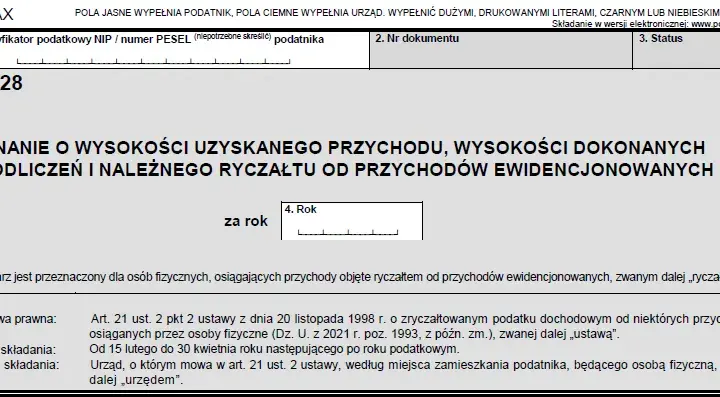 Ryczałt ewidencjonowany: terminy płatności i PIT-28. Sprawdź!