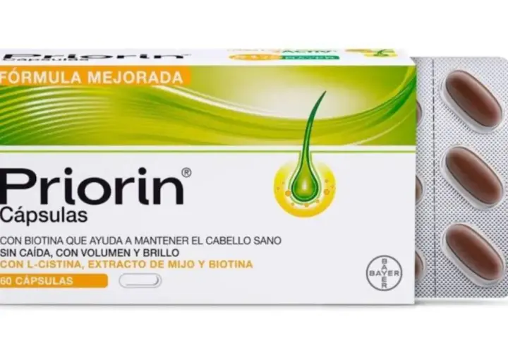 Priorin Cápsulas, un tratamiento para la caída del cabello con biotina, L-cistina y extracto de mijo.