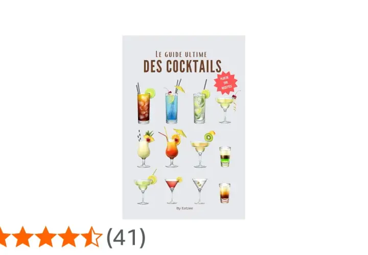 Le guide ultime des cocktails présente une variété de boissons colorées et garnies, parfaites pour apprendre à préparer des cocktails classiques.