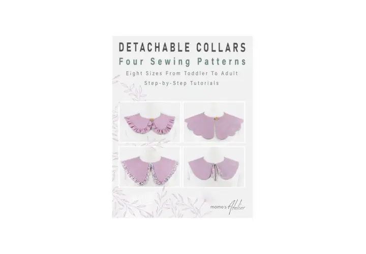 Four styles of DIY detachable collars, perfect for adding a touch of flair to any outfit. Patterns available for toddlers to adults.