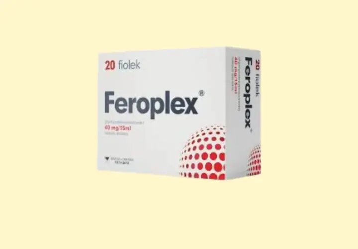 Opakowanie 20 fiolek Feroplex 40 mg/15ml. Sprawdź aktualną feroplex cena.