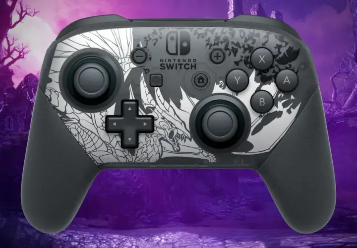 Szary pad Nintendo Switch z motywem smoka. Dowiedz się, jak podłączyć pada Nintendo do PC, by cieszyć się grami na większym ekranie.