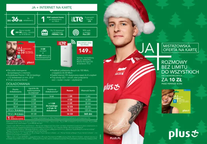 Rozmowy SMS-y MMS-y bez limitu i 15 GB plus. Oferta na kartę z rokiem ważności konta za 150 zł.
