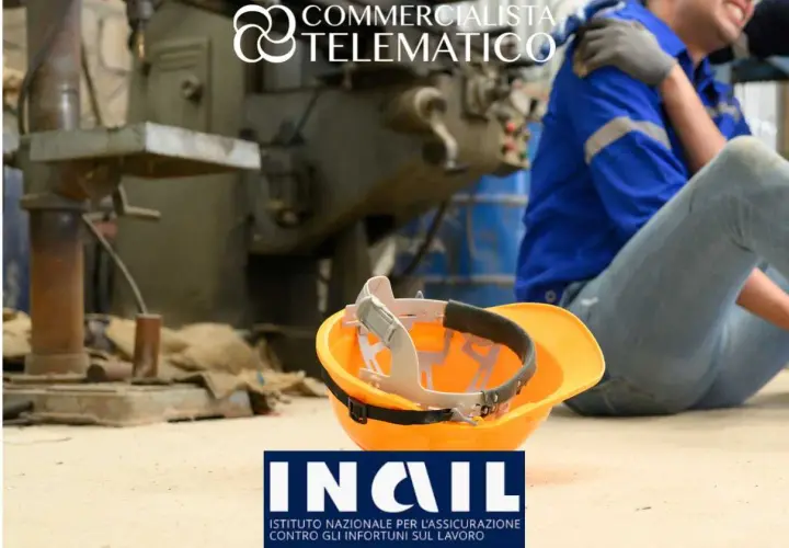 Operaio a terra, soccorso da un collega, con casco arancione e logo INAIL. Un **infortunio sul lavoro oltre 30 giorni** può cambiare la vita.
