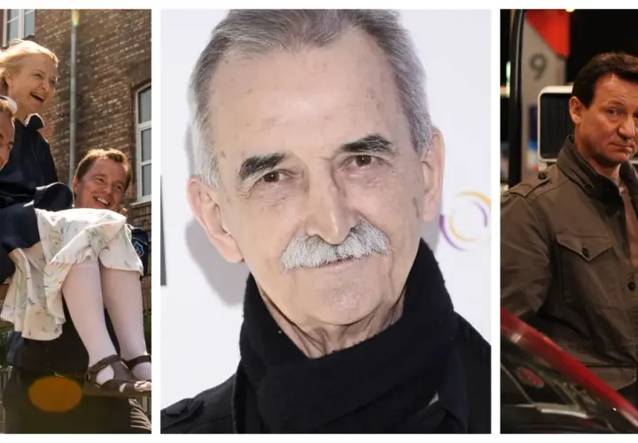 Kadr z życia Marka Koterskiego filmy: śmiech, portret i mężczyzna przy dystrybutorze paliwa.
