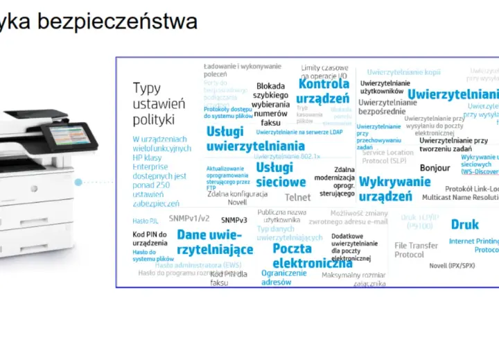 Gdzie znaleźć hasło do drukarki HP LaserJet? W urządzeniach wielofunkcyjnych HP klasy Enterprise znajdziesz ponad 250 ustawień zabezpieczeń, w tym dane uwierzytelniające.