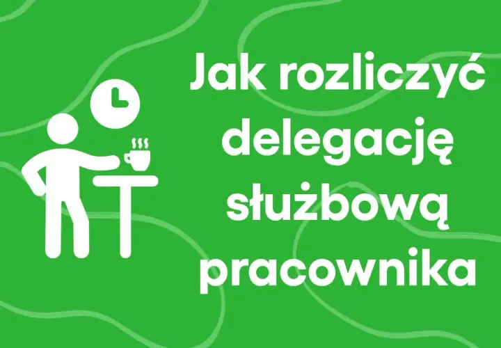 Jak rozliczyć delegację służbową pracownika w Polsce? Ikona osoby przy stoliku z kawą i zegarem.