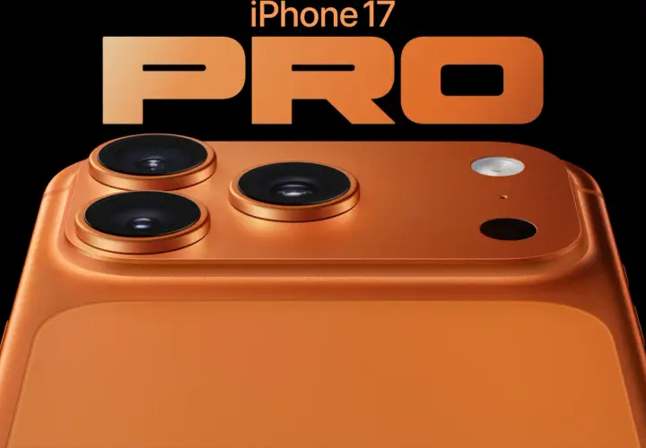 Pomarańczowy iPhone 17 Pro z potrójnym aparatem. Czy to najnowszy iPhone?