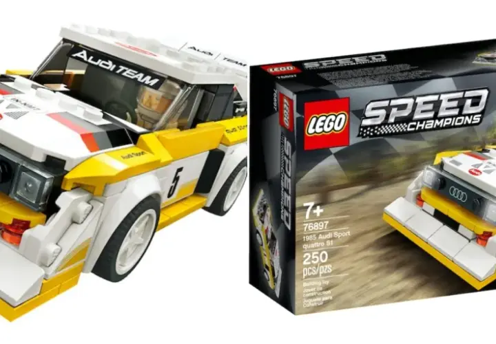 LEGO Speed Champions 2026: Der Audi Sport quattro S1 im Rallye-Look, bereit für die Rennstrecke.