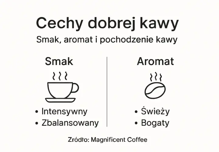 Cechy dobrej kawy: intensywny, zbalansowany smak i świeży, bogaty aromat. Podpowiada, jaką kawę wybrać.