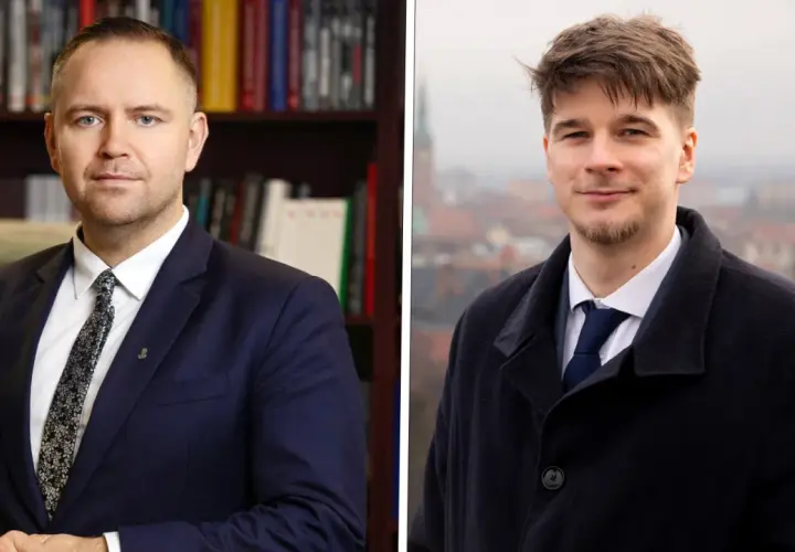 Karol Nawrocki z synem. Młodszy syn Karola Nawrockiego ma ok. 20 lat.