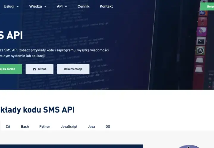Wyślij SMS przez internet z naszym API. Poznaj przykłady kodu i zintegruj wysyłkę wiadomości z dowolną aplikacją.
