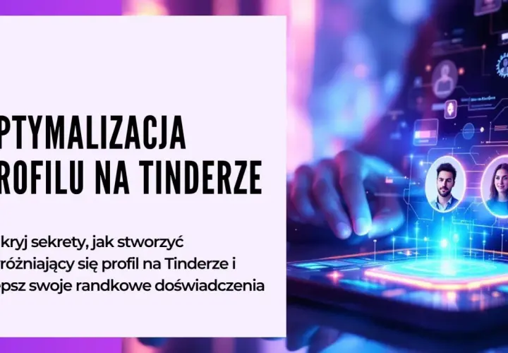 Cyfrowe profile pary na ekranie, symbolizujące dopasowania na Tinderze.