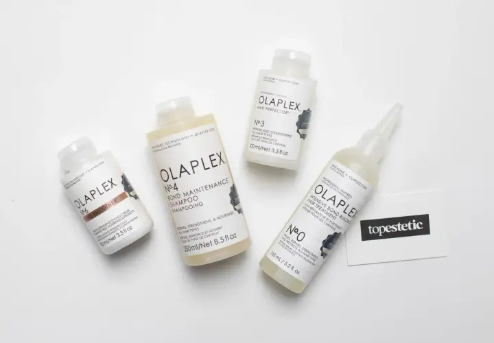 Zestaw produktów Olaplex: szampon, odżywka, kuracja i krem do stylizacji. Dowiedz się, olaplex co to za magia dla włosów.