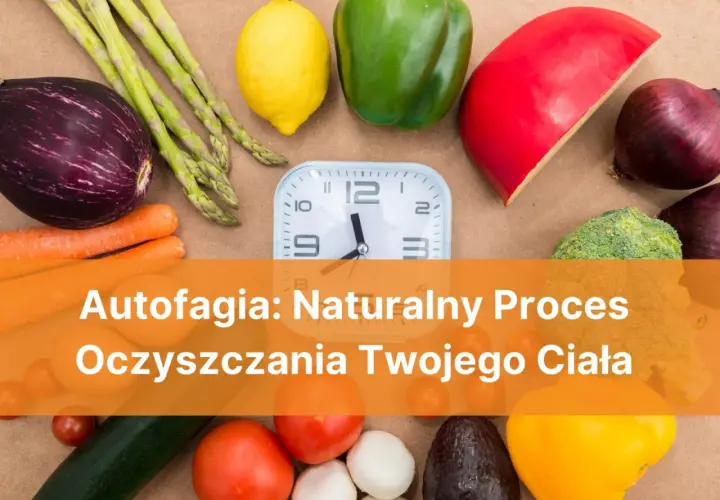 Warzywa i zegar symbolizują autofagię: co to za naturalny proces oczyszczania ciała.