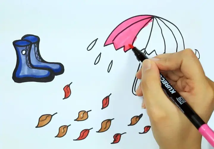 Jak narysować parasol w prosty sposób – krok po kroku z ilustracjami