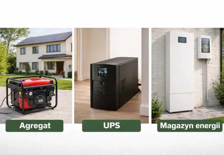Agregat, UPS i magazyn energii – rozwiązania zapewniające zasilanie awaryjne domu i firmy.