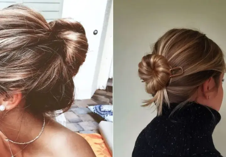 Elegancki french twist na dwa sposoby: luźny kok i upięcie z wsuwką.
