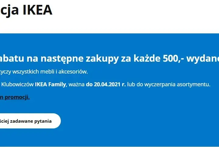 IKEA 50 za 500 zł: Kiedy promocja? Sprawdź daty i zasady!