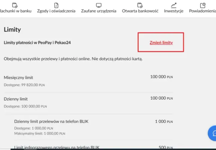 Pekao: Zmień limity transakcyjne krok po kroku. Bezpieczeństwo i kontrola!