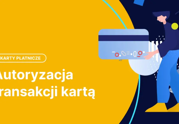 Ilustracja wyjaśniająca, czym jest autoryzacja przelewu kartą. Postać z kartą płatniczą.