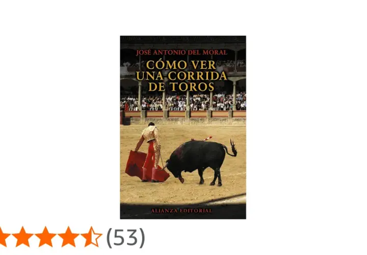 Libro "Cómo ver una corrida de toros" con un torero y un toro en la arena. Es tiempo de toros.