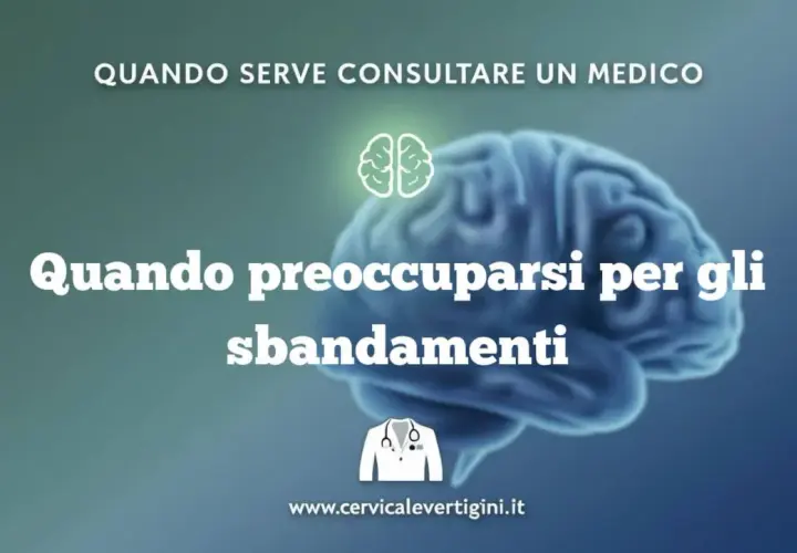 Il cervello, simbolo di ansia e senso di sbandamento quando cammino. Quando preoccuparsi per gli sbandamenti.