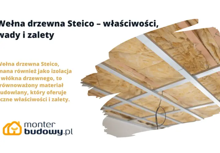 Wełna drzewna Steico, ekologiczna izolacja z włókien drzewnych, montowana w suficie podwieszanym.