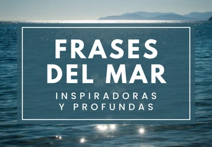Frases del mar inspiradoras y profundas. El sol brilla sobre el océano azul, reflejando la calma y la inmensidad.