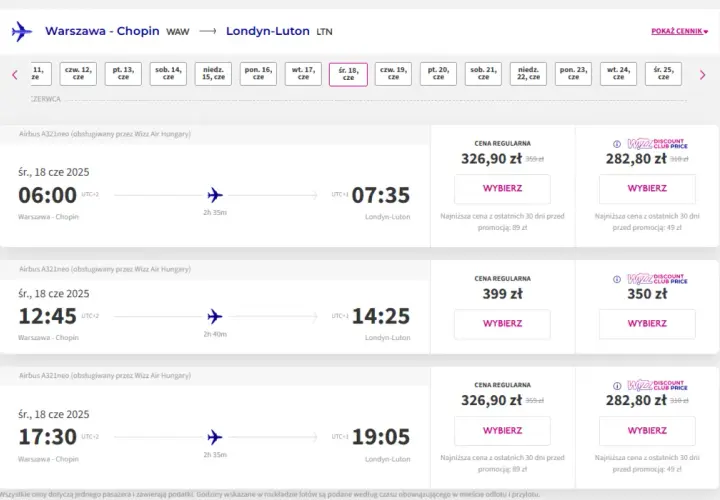 Kiedy kupować bilety lotnicze Wizz Air, aby zaoszczędzić najwięcej?