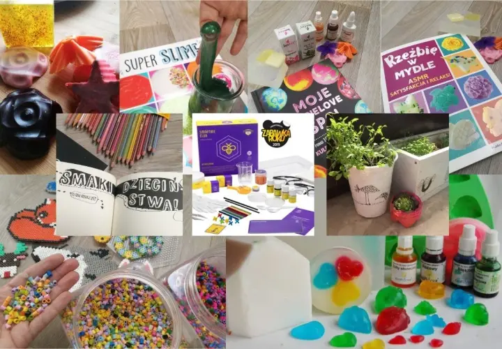 Kolorowe koraliki, mydełka, zestawy do slime'a i książki – mnóstwo pomysłów DIY dla dzieci na kreatywne zabawy!