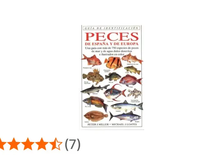 Guía de identificación de peces de España y Europa, con ilustraciones de diversas especies marinas y de agua dulce.