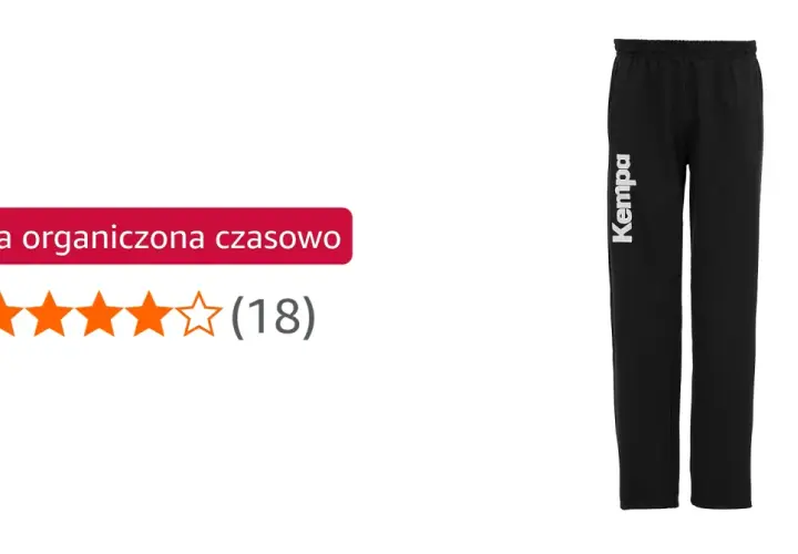 Czarne spodnie Kempa dla dzieci, idealne na treningi bramkarskie.
